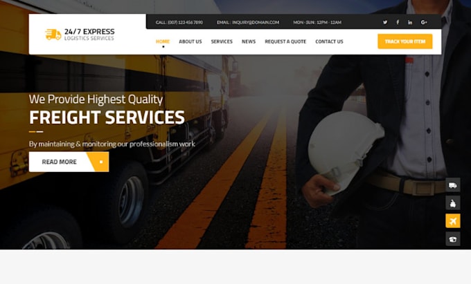 Bestseller - design logistics website, dispatch, trucking, freight broker, transport website