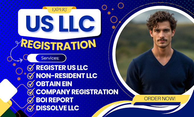 Gig Preview - Do US llc registration, company registration, seller permit, itin ein boi report