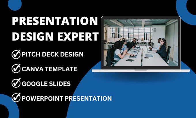 Gig Preview - Design powerpoint presentation investor pitch deck design canva presentation