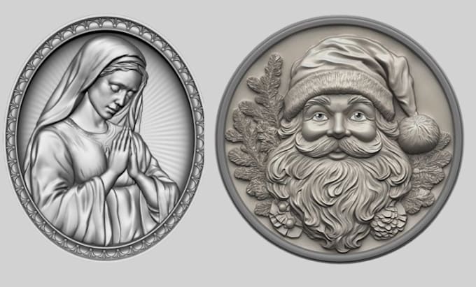 Bestseller - 3d coin model bas relief design 3d medallion 3d printing cnc relief engraving