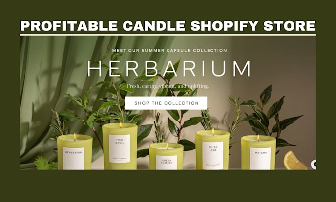 Gig Preview - Design profitable candle shopify store candle website lighting store candle logo