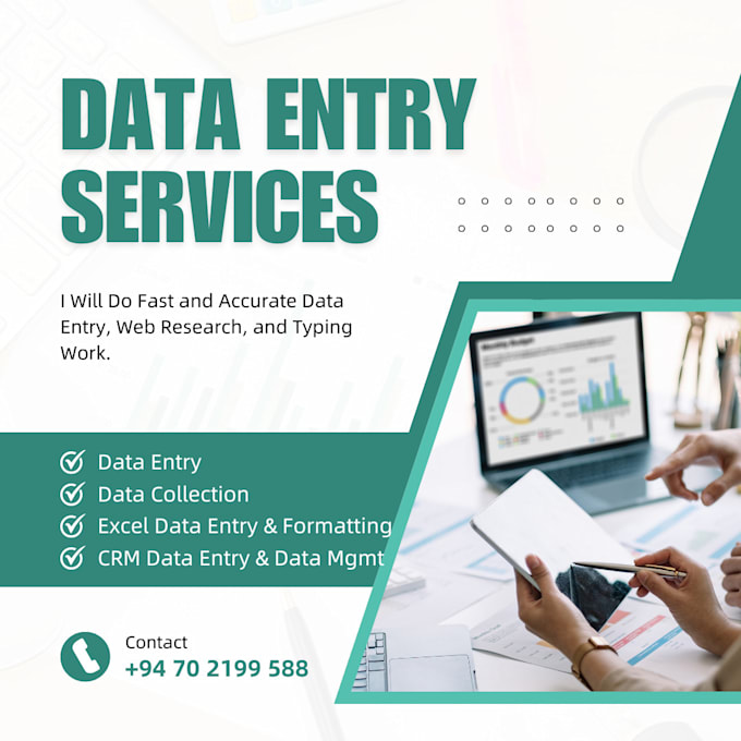 Gig Preview - Do data entry typing jobs in excel