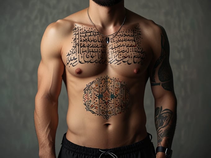 Gig Preview - Design beautiful calligraphy and tattoo with arabic persian