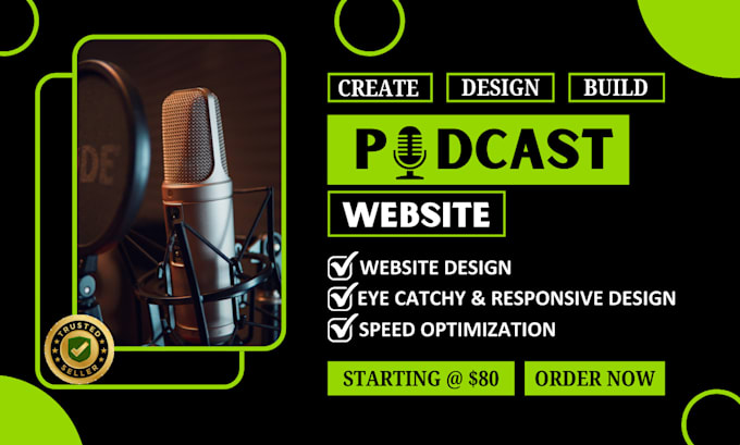 Gig Preview - Wordpress podcast website builder design music website podcasts website