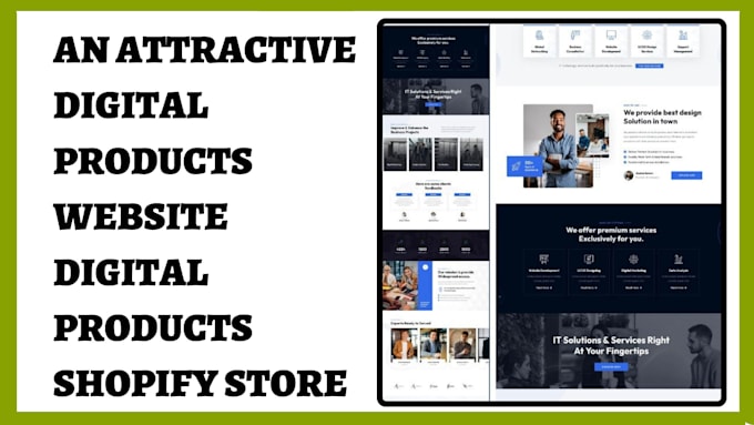 Gig Preview - Design an attractive digital products website digital products shopify store