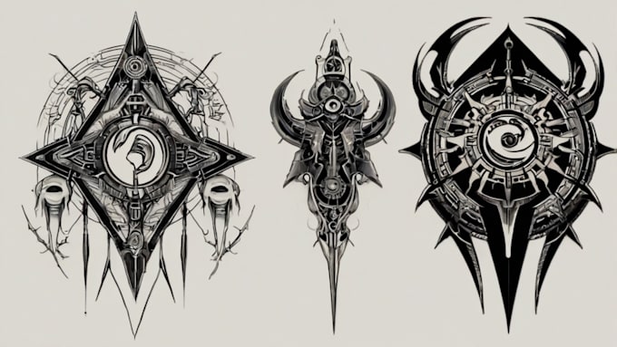 Gig Preview - Create cyber sigilism tribal design for tattoo or clothing