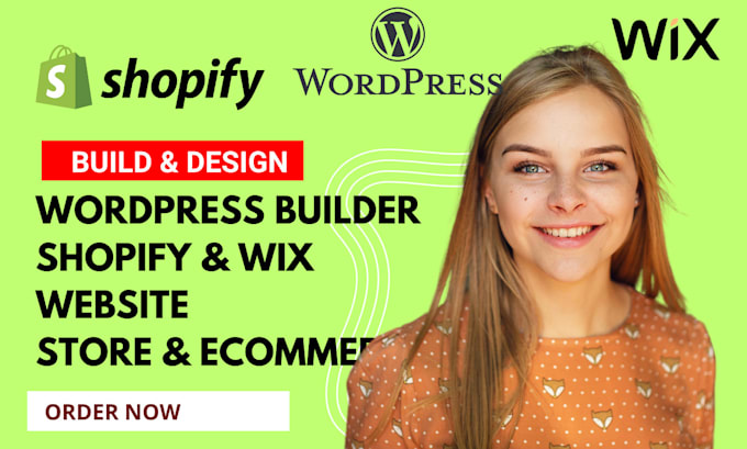 Gig Preview - Create or design website or store using wordpress builder, wix or shopify