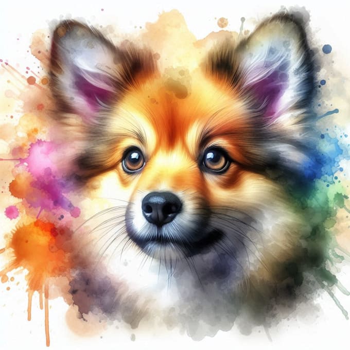 Gig Preview - Make a outstanding watercolor pet  portrait