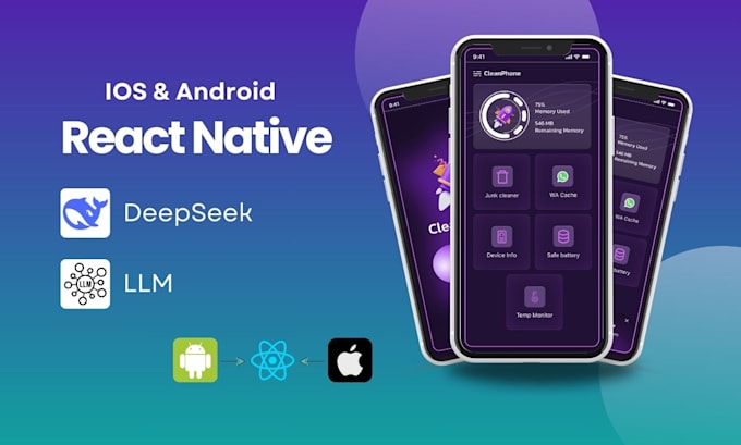 Gig Preview - Do android, IOS app using react native, llm, and deepseek