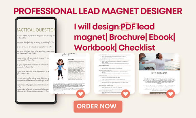 Gig Preview - Design unique pdf lead magnet, brochure, ebook, workbook, lead magnet design