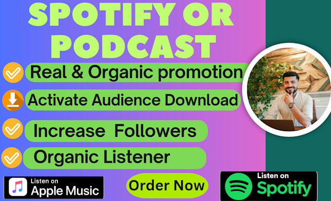 Gig Preview - Promote apple podcasts or spotify to increase new listeners and downloads