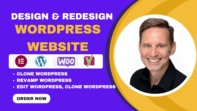 Gig Preview - Build and design wordpress website business website develop wordpress website