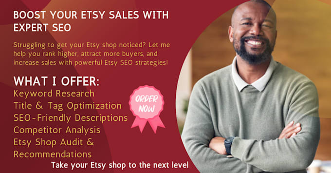 Gig Preview - Optimize your etsy shop for maximum SEO and sales