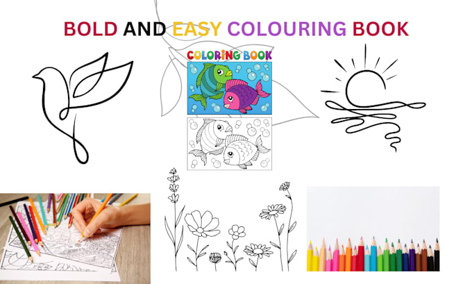 Gig Preview - Design kids colouring book, activity book, colouring pages, kdp colouring books