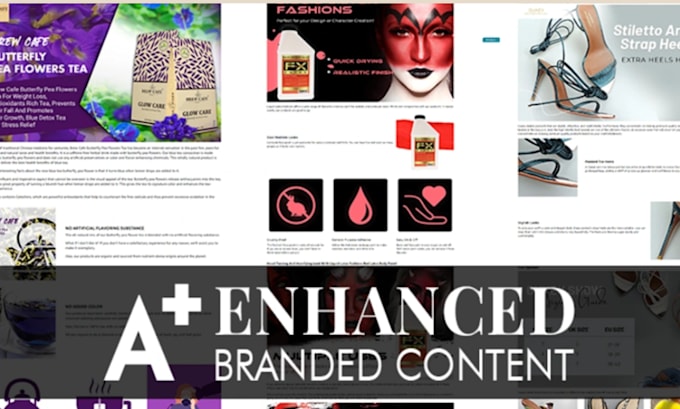 Gig Preview - Design amazon ebc enhanced brand content a plus content amazon kdp