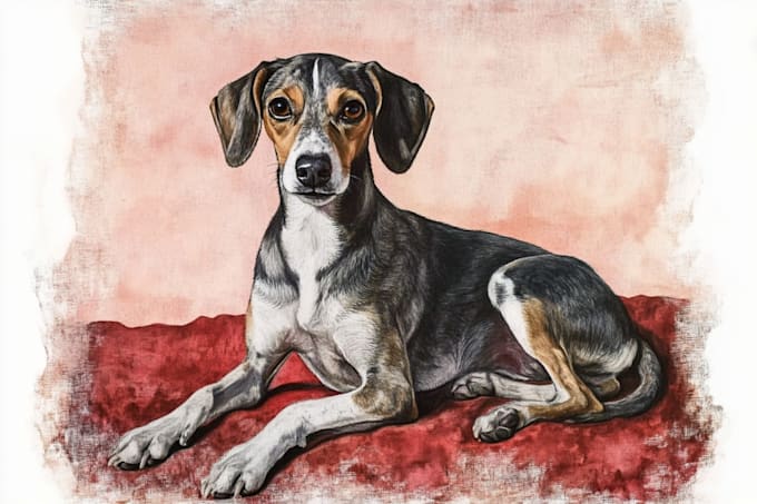 Gig Preview - Draw custom watercolor pet portrait in may style