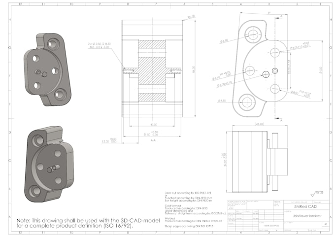 Gig Preview - Be make 2d technical drawing, manufacturing drawing, conceptual or 3drawing