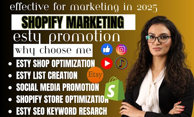 Gig Preview - Promote esty shop boost shopify sales ads esty promotion shopify marketing