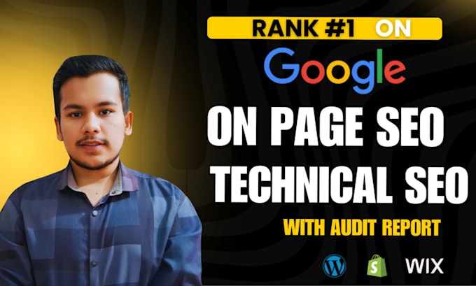 Gig Preview - Optimize onpage technical SEO for wordpress shopify wix website