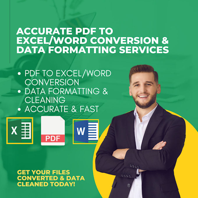 Bestseller - pdf to excel and word conversion data formatting  cleaning