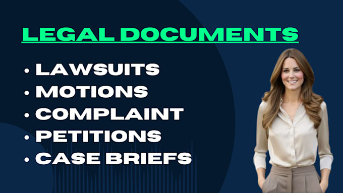 Gig Preview - Write your documents, motions, complaints, lease,petitions, legal advice