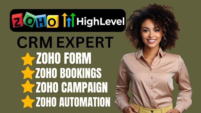 Gig Preview - Zoho crm zoho campaign zoho form zoho book zoho sites zoho flow zoho automation