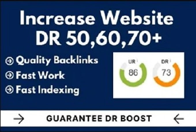 Gig Preview - Increase domain rating ahrefs DR high authority seo backlinks for google ranking