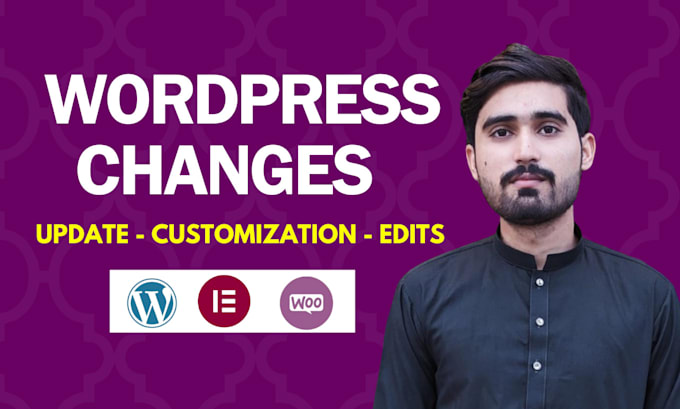 Gig Preview - Edit wordpress, wordpress changes, update wordpress, customization