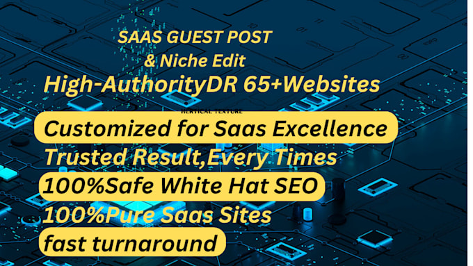 Gig Preview - Do saas guest post, link insertion, niche edit  on high da saas blog