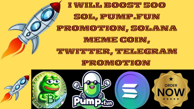 Bestseller - boost 500 sol, pump fun promotion, solana meme coin, twitter, telegram promotion