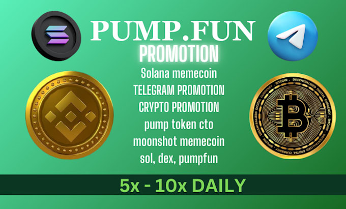 Bestseller - pump token cto, crypto, moonshot memecoin, sol, dex, pumpfun, telegram promotion