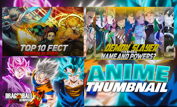 Gig Preview - Design eye catching anime thumbnails to boost views