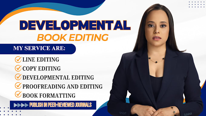 Gig Preview - Be your developmental book editor non fiction and fiction book proofread editing