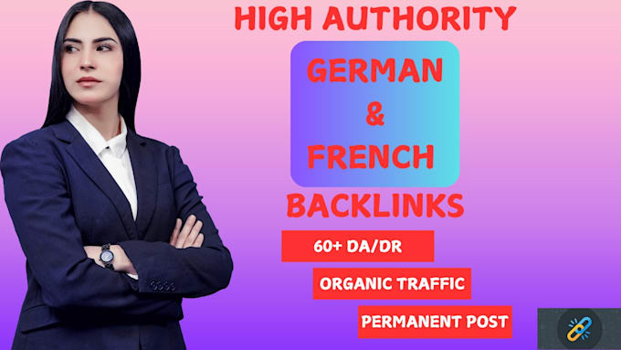 Gig Preview - Provide high quality backlinks from french and german blogs