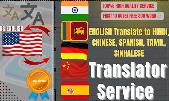 Gig Preview - Professional translation service for english,tamil and other