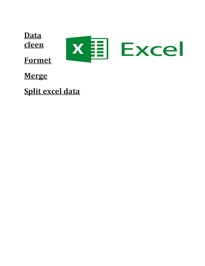 Gig Preview - Clean, format, merge,split excel data