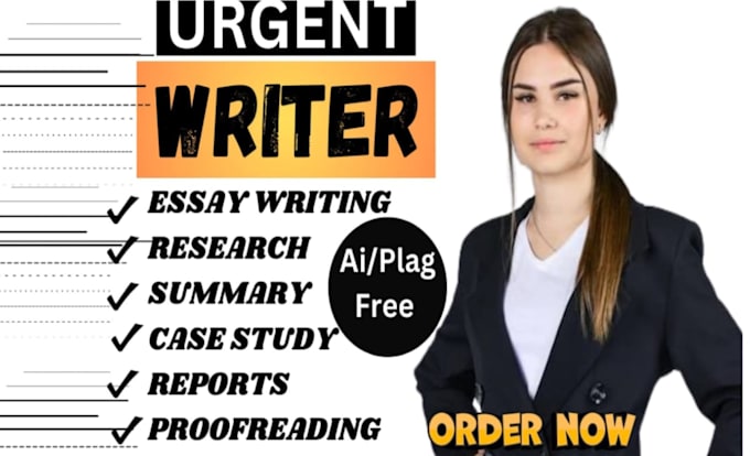 Gig Preview - Do urgent essay writing,case study analysis, report, research and research