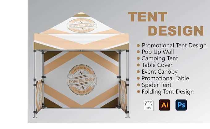 Gig Preview - Design tent, pop up tent, flag, table cover and canopy tent