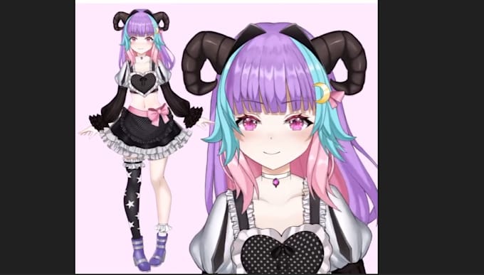 Gig Preview - Do live2d vtuber model 2d vtuber model live2d rigging anime live2d model