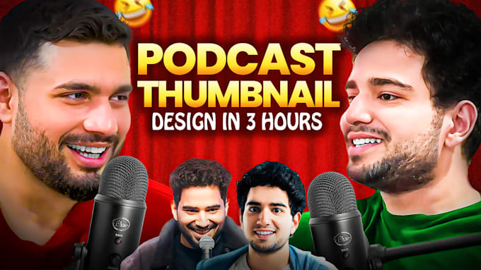 Bestseller - design professional podcast youtube thumbnail