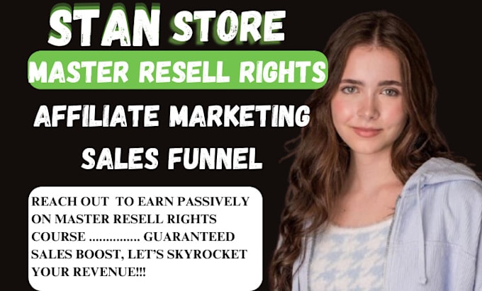 Gig Preview - Promote stan store master resell rights course using email marketing campaign