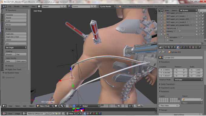 Gig Preview - Produce 3d rigging character, second life mesh,second life animal, rigging