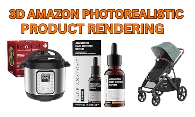 Gig Preview - Do amazon photorealistic photography 3d product rendering listing infographic