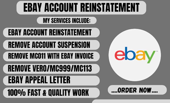 Bestseller - remove ebay suspension with ebay account reinstatement poa vero mc011 mc999