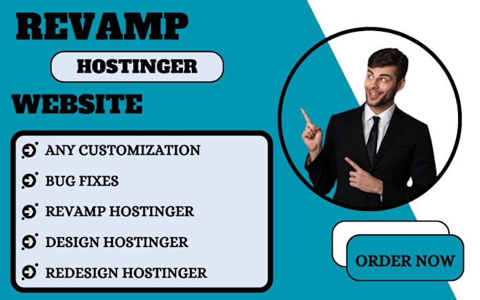 Gig Preview - Revamp hostinger website design hostinger website redesign wordpress hostingator