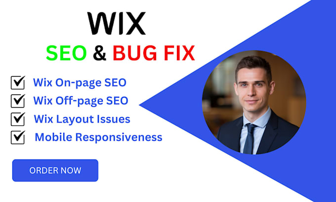 Gig Preview - Fix wix website bugs or layout, responsive, seo cms issues or wix studio issue