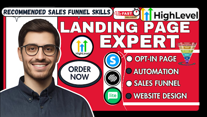 Gig Preview - Do landing page or sales funnel on systeme io, clickfunnel, wix website design