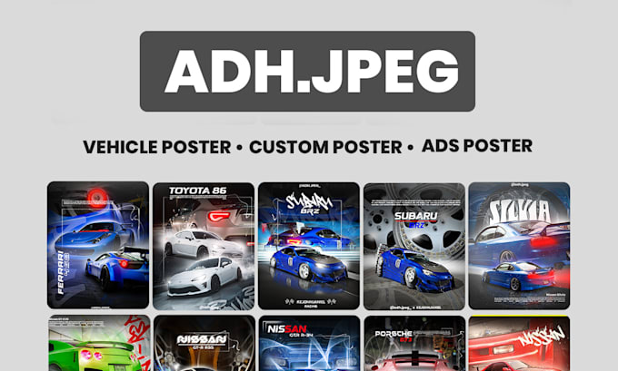 Bestseller - custom car posters that are eye catching , logo and label