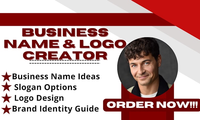 Gig Preview - Create a unique business name, catchy slogan, professional logo for your brand