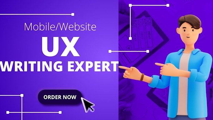 Gig Preview - Expert UX writing services for websites and apps